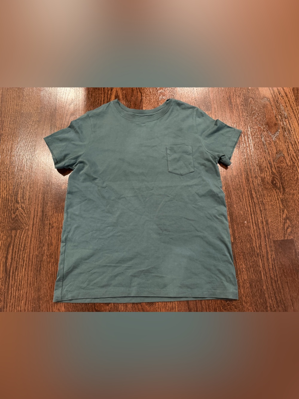 Hanna Andersson 100% Pima Cotton Pocket T-Shirt, Dark Green, Kids/Boys Size 12
